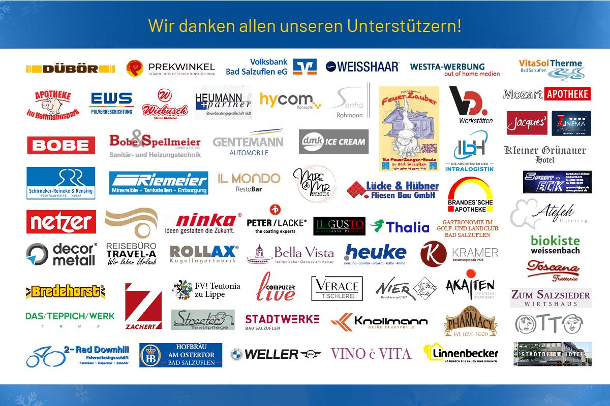 Tafel mit allen unseren Sponsoren